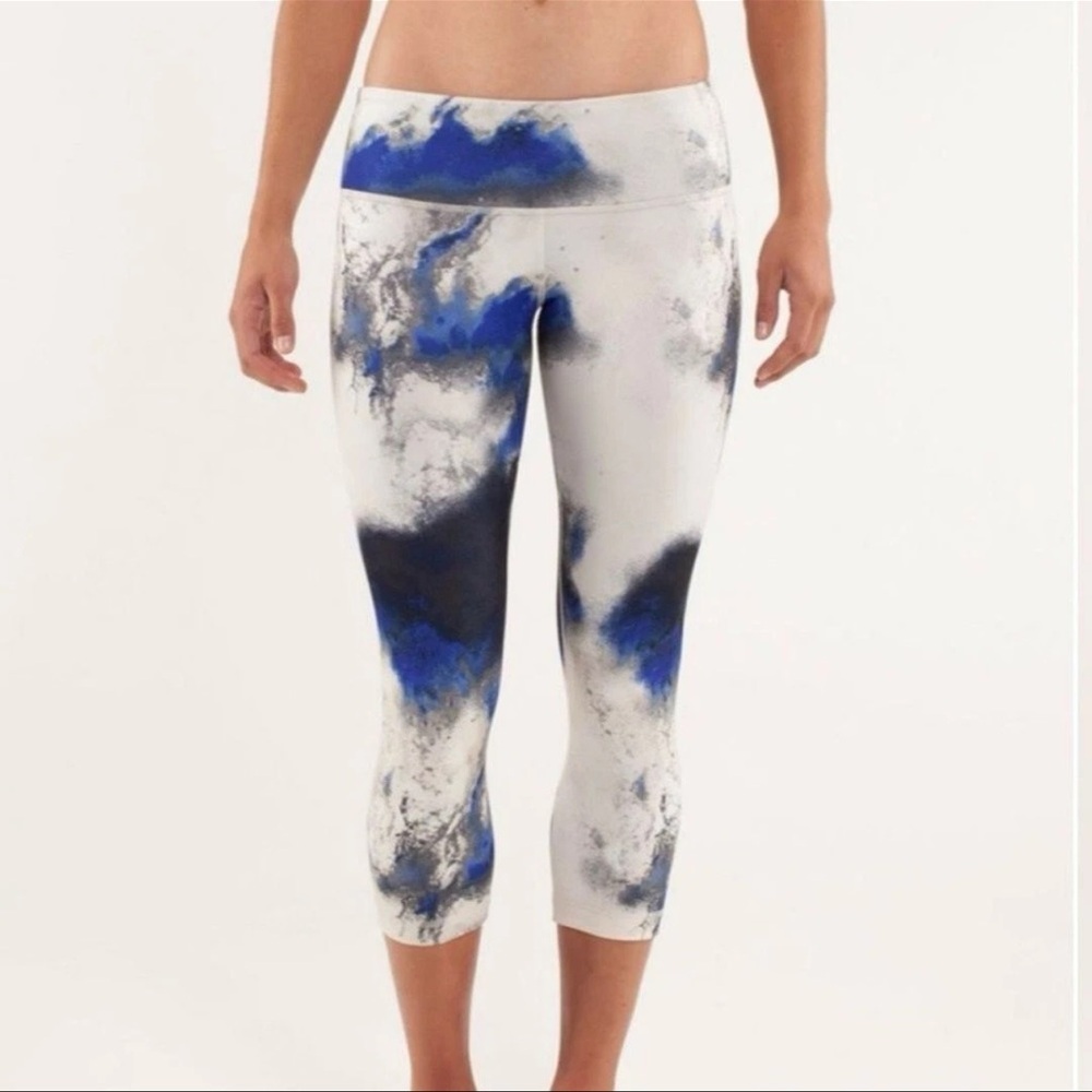 Lululemon Wunder Under Pant Milky Way Multi Cropped Leggings 105 F Crop